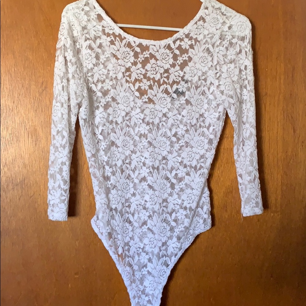 White lace onesie